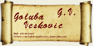 Goluba Vesković vizit kartica